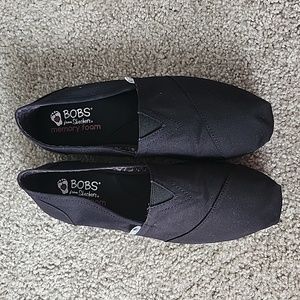 BOBS From Skechers Womens Peace & Love Black Loafers 9 Medium